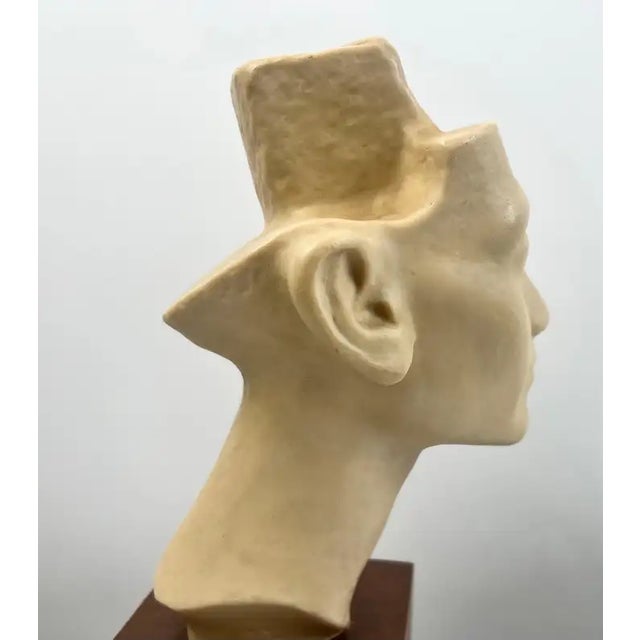 Louvre Museum Reproduction Classical Male Bust, French Plaster Sculpture on Wood 1990's For Sale In New York - Image 6 of 17