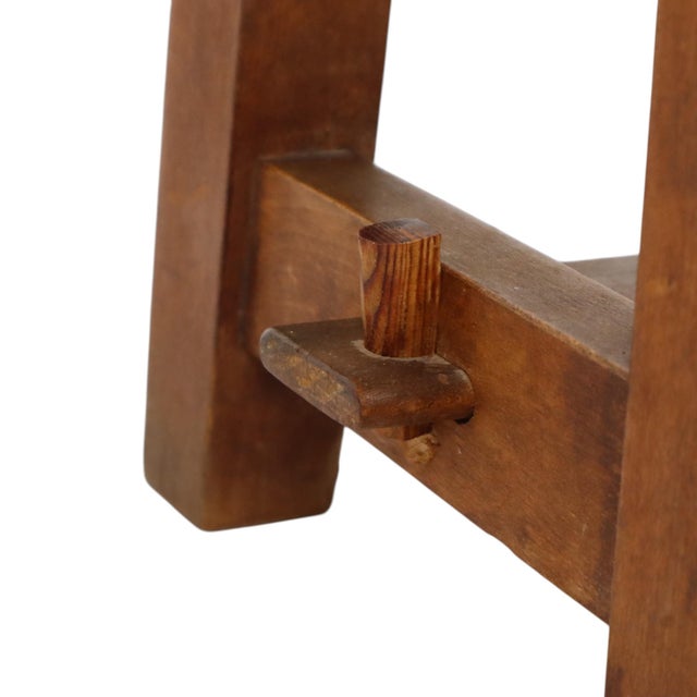 Rustic Wooden Stool, Southern France, 1950s For Sale - Image 11 of 18