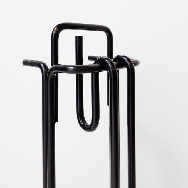 Vintage Black Metal Fire Set by Ann Maes, 1970s, Set of 5 For Sale - Image 4 of 15
