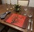 Wood Vintage Florentine Red Coral Lacquered Cork Placemat – Handmade in Firenze, Italy For Sale - Image 7 of 10