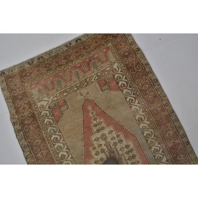1950s Antique Muted Pink Oushak Rug For Sale - Image 5 of 10