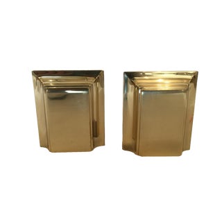 Vintage Brass Bookends-a Pair For Sale