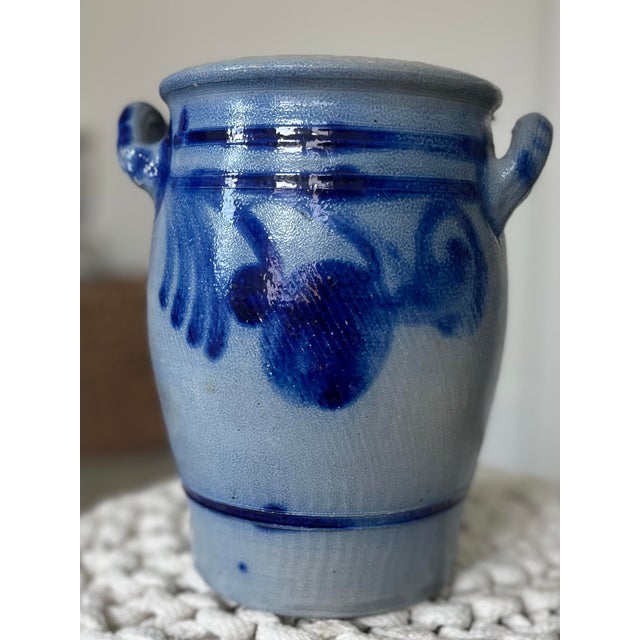 Farmhouse 1930s German Westerwald Salt-Glazed Stoneware Farmhouse Crock For Sale - Image 3 of 11