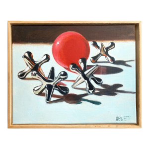 "Jax" Contemporary Original Still Life Acrylic Painting, Framed