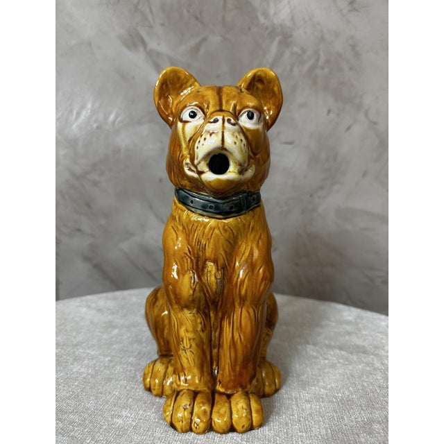 Earthenware Dog Pitcher, 1890 For Sale - Image 4 of 11