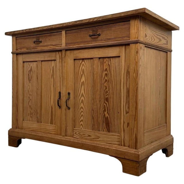 Antique Edwardian Pitch Pine Cupboard, 1910 For Sale - Image 4 of 13
