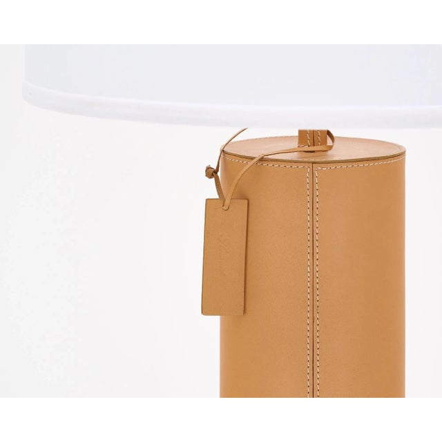 Vintage Leather Table Lamps For Sale - Image 4 of 9
