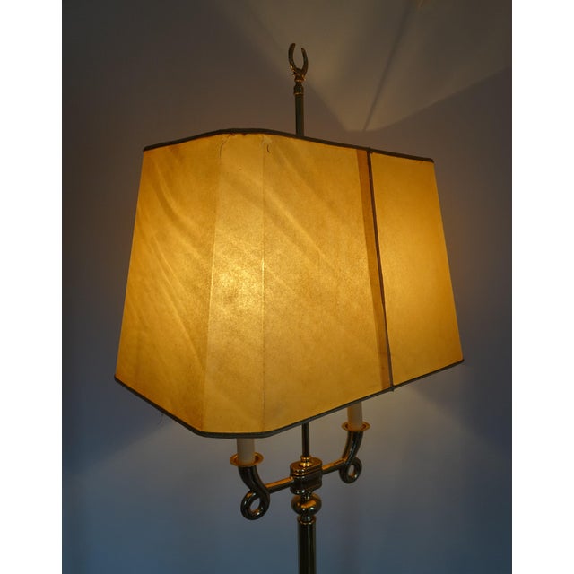Gilded Brass Floor Lamp in the style of Gio Ponto, 1970s For Sale - Image 9 of 18