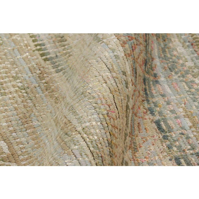 Textile Rug & Kilim’s Contemporary Rug With Polychromatic Stripes and Geometric Patterns For Sale - Image 7 of 8