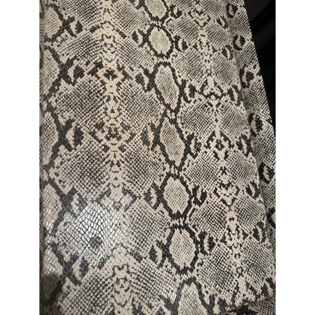 Sophisticated Karl Springer Style Python Skin Wrapped Telephone Table For Sale - Image 10 of 11