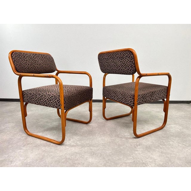 1920s Vintage Art Deco Armchairs from Thonet, 1929, Set of 2 For Sale - Image 5 of 15