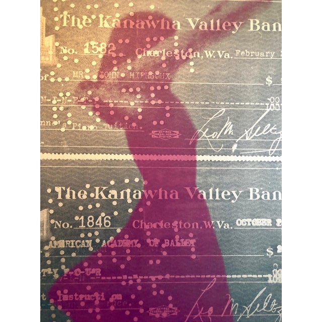 Magenta Joanne Seltzer, 1970s Pop Art "Dancing Lessons #2" Silver Silkscreen Mod Ballet Girl Print, 1978 For Sale - Image 8 of 9