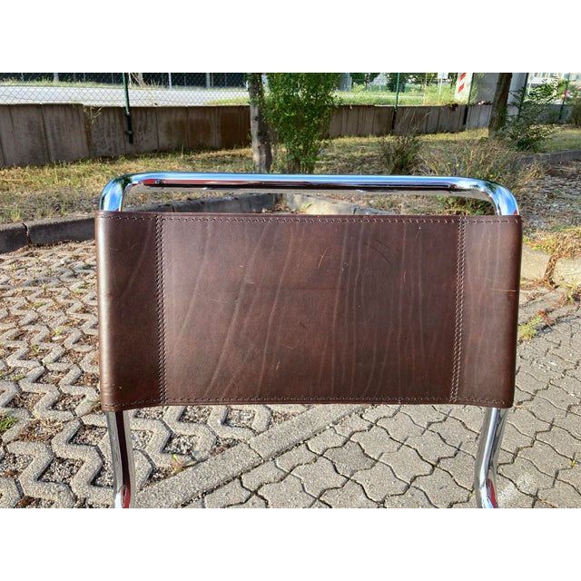 Vintage Cognac Brown S33 Chairs by Mart Stam for Thonet, 2010, Set of 4 For Sale - Image 18 of 18