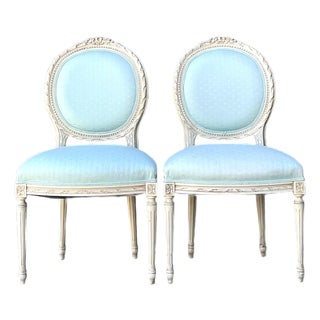 Vintage Regency Medallion Back Chairs - A Pair For Sale