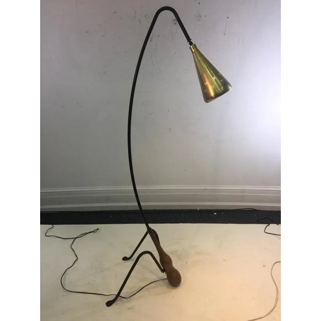 Mid Century Modernist Floor Lamp Attributed to Greta Grossman For Sale - Image 10 of 13