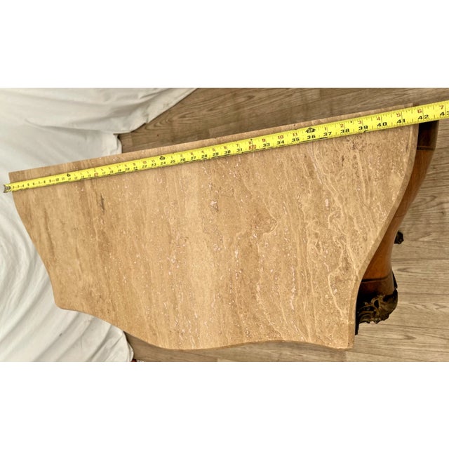 Antique French Bombe Nightstand, Commode Chest of Drawers, Inlays, Marble Top For Sale - Image 11 of 13