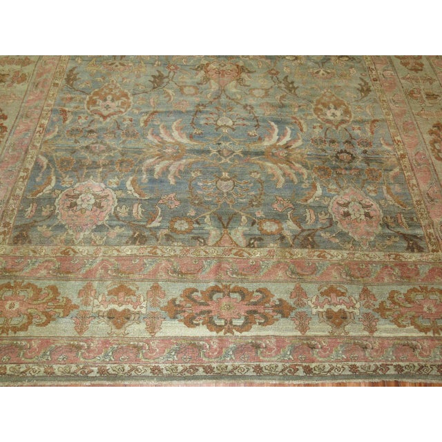Exquisite early 20th century oversize Persian Malayer rug featuring soft earthy all-over palette. Measures: 11'3” x 17'5”.