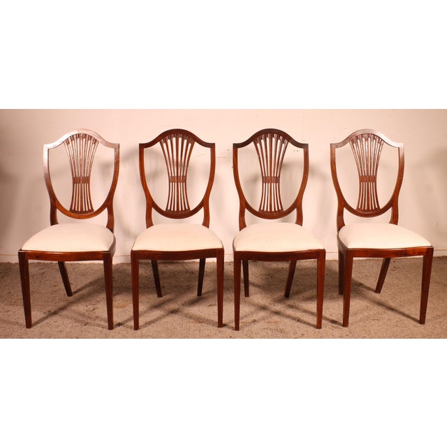 Mahogany Chairs with Inlays, 19th Century, Set of 4 For Sale - Image 13 of 13