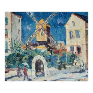 1995 Hovhannes Haroutiounian Montmartre Oil on Canvas