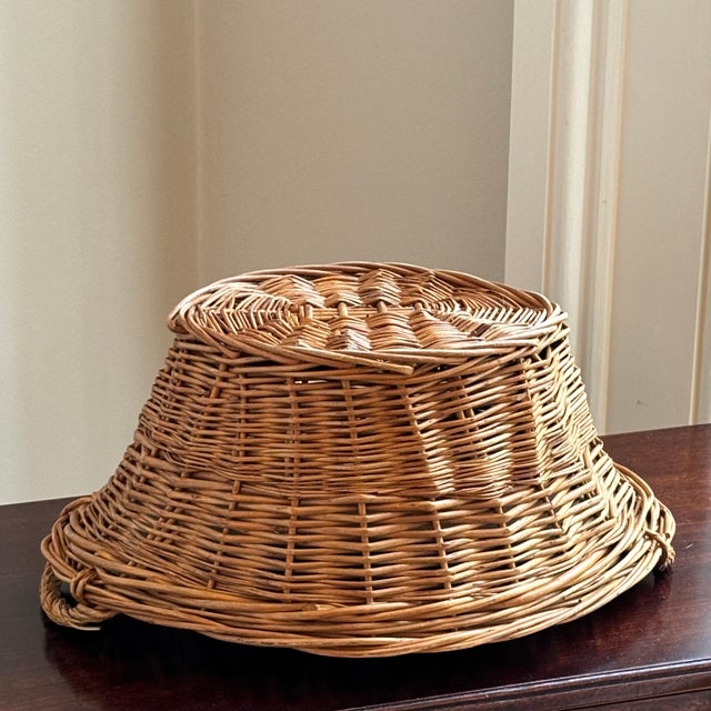 Wood Small Mid-20th Century Rustic Farmhouse Basket For Sale - Image 7 of 11