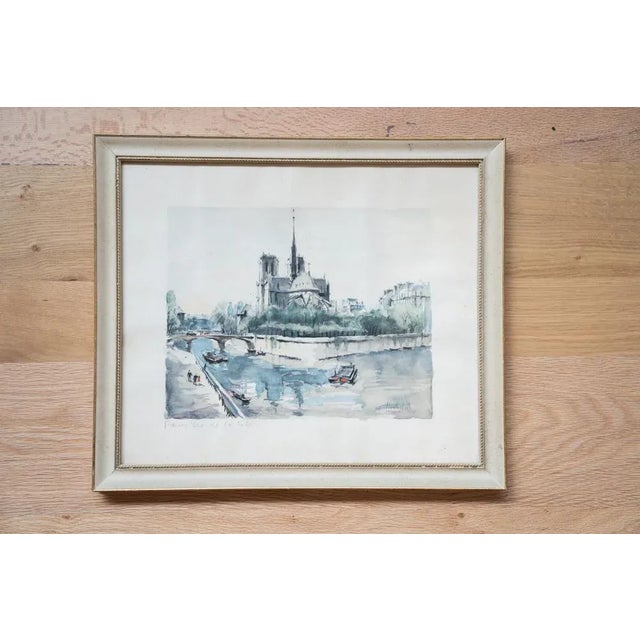Ile de la Cite, 1970-1980, Lithograph, Framed For Sale - Image 10 of 10