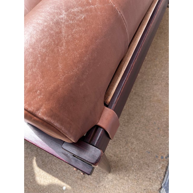 Wood Percival Lafer Brazilian Rosewood & Leather Sofa, Circa 1960s For Sale - Image 7 of 17