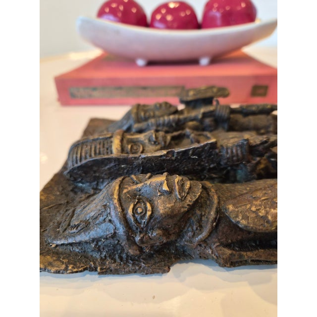 Mid 19th Century Bronze African Palace Plaque For Sale - Image 5 of 6