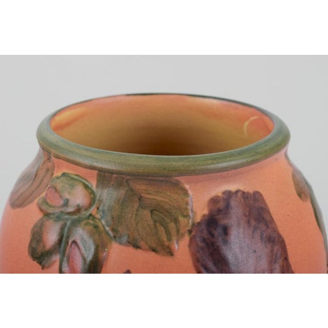 Vase with Squirrel Glazing in Orange and Green Tones from Ipsens Denmark, 1920s For Sale - Image 4 of 7