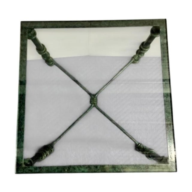 Elevate Your Living Space With the Timeless Artistry of These Diego Giacometti-Inspired Glass Top Tables 1970s For Sale In Raleigh - Image 6 of 12