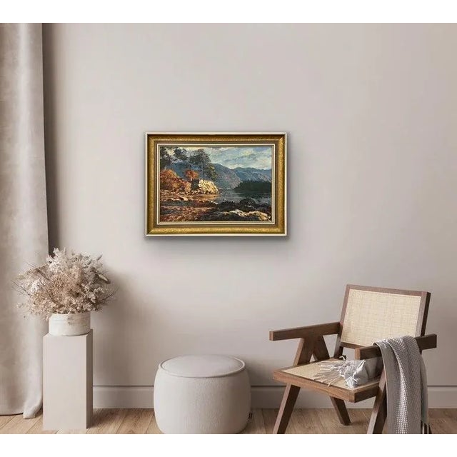 1980s Arthur Terry Blamires, Oil Painting of Derwent Water English Lake District by British Landscape Artist, 1989 For Sale - Image 5 of 13