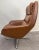 Swedish Mid Century Modern Brown Faux Leather Lounge Chair & Ottoman For Sale In New York - Image 6 of 12