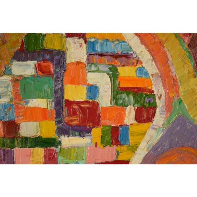1970s "On the Beach" - 1976 Original Textured Oil on Canvas by Harald Dry Schmidt For Sale - Image 5 of 7