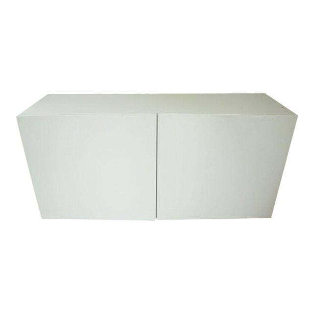 White Lacquer Finish Media Console | Chairish