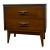 Vintage Mid Century Modern Walnut 2-Drawer Nightstand / End Table For Sale