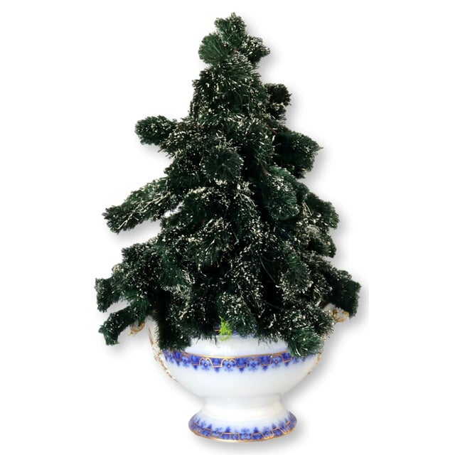 English C. 1880s English Spode Pot W/ Bottle Brush Tree For Sale - Image 3 of 3