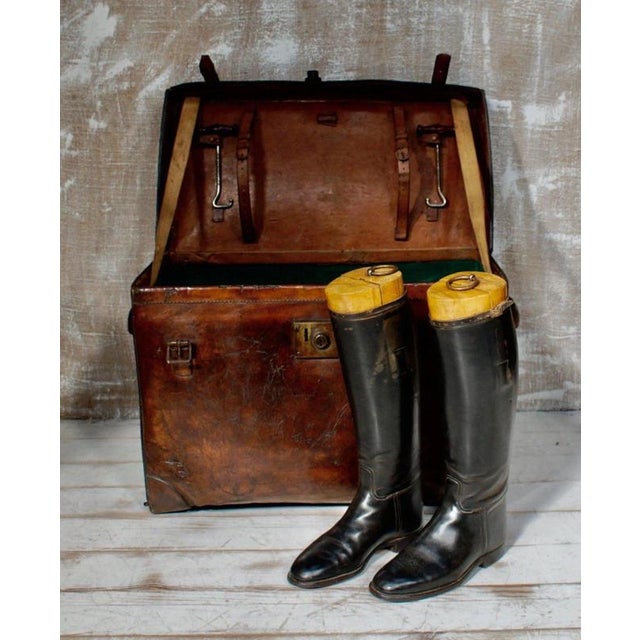 Victorian Leather Boot Trunk from Peal & Co London, 1880 For Sale - Image 3 of 13