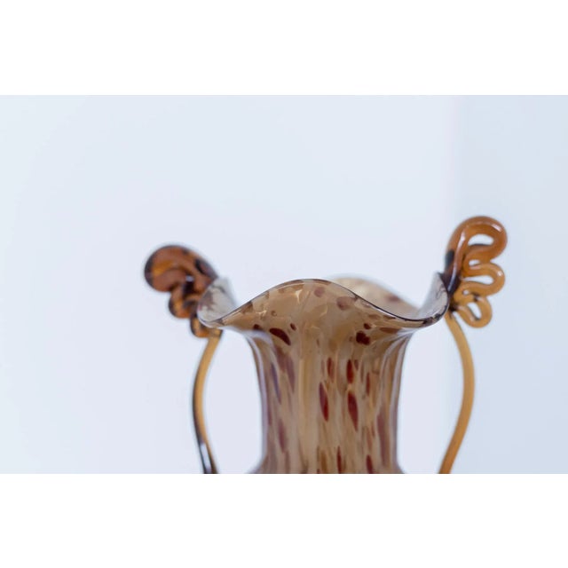 1920s Vintage Blown Murano Glass Vase by Fratelli Toso, 1920s For Sale - Image 5 of 11
