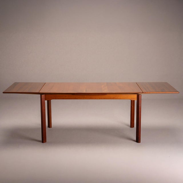 Scandinavian Modern Danish Swedish Teak Extendable Dining Table For Sale - Image 4 of 9