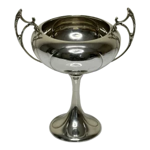 1930s Small English Sterling Solid Silver Art Deco London Hunting Trophy Cup