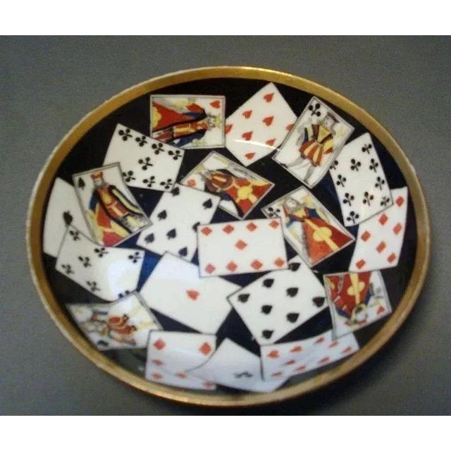 19th Century Early 19th Century French Empire Old Paris Nast Porcelain Playing Card Dish For Sale - Image 5 of 6