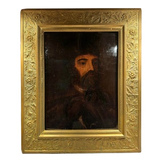 16th Century Portrait Painting of an English Pikeman in Armor For Sale