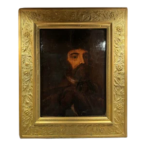 16th Century Portrait Painting of an English Pikeman in Armor