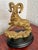 Wood Late 20th Century Solid Brass Ram Statue on Wood Base For Sale - Image 7 of 8