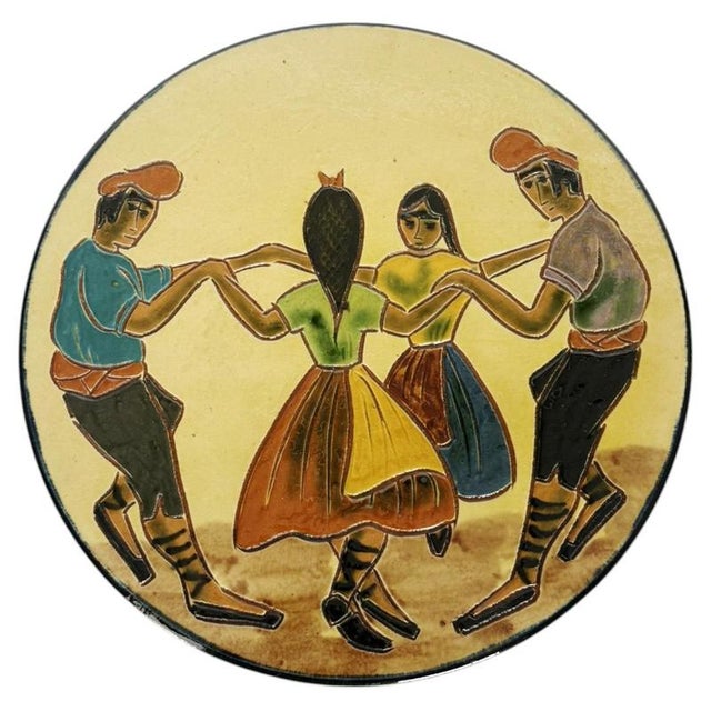 Ceramic Dish with Dancers Decoration, France, 1960s For Sale - Image 13 of 13