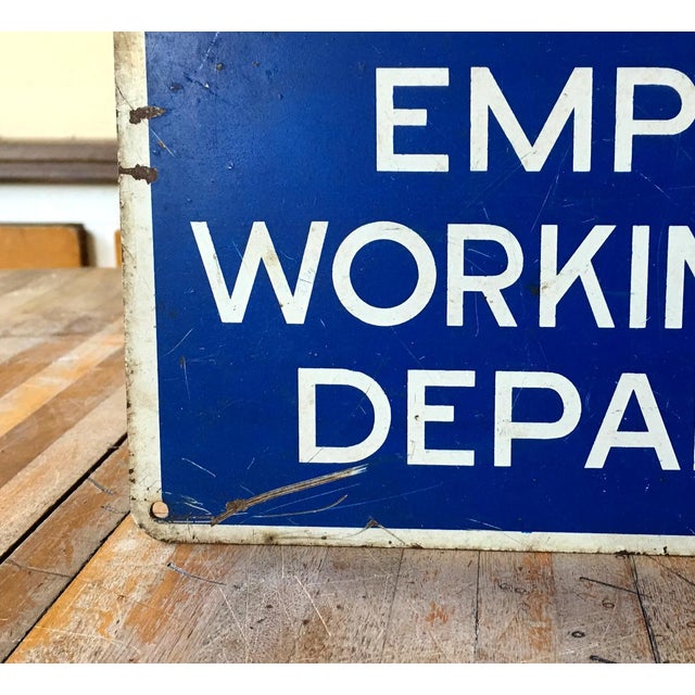 Vintage Metal Employees Only Industrial Sign Chairish