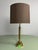 Hollywood Regency Brass Column Table Lamp attributed to Maison Jansen France, 1970s For Sale - Image 4 of 15