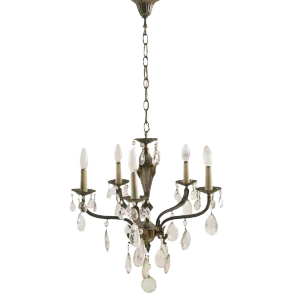 Brass Ceiling Lamp, 1920s