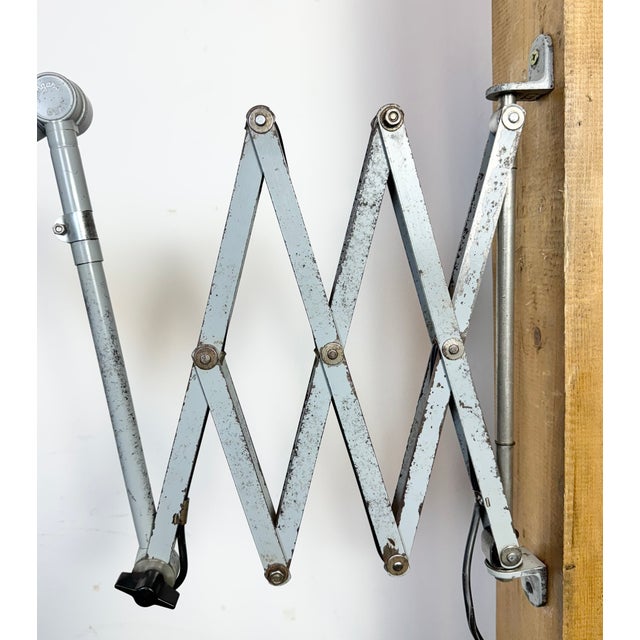 Industrial Scissor Wall Lamp by Curt Fischer for Midgard, 1930s For Sale - Image 6 of 18