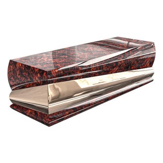 "Riccio" Coffee Table With Bronze and Burl Walnut, Hand Crafted For Sale