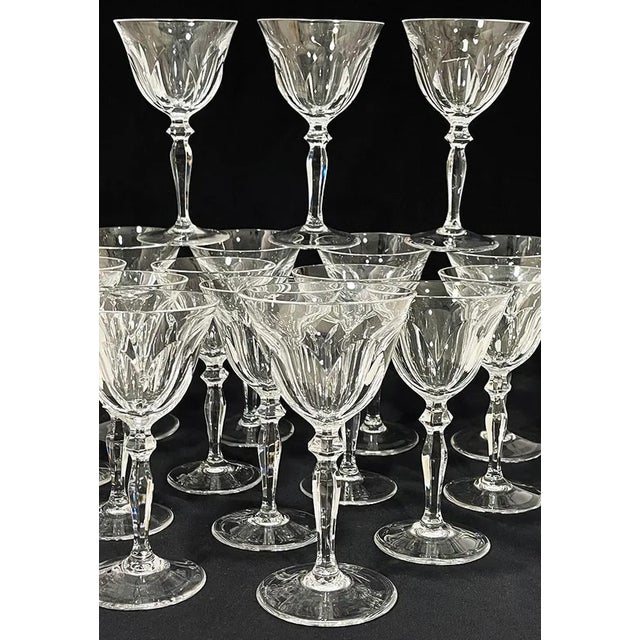 1970s Clear Crystal Cut Wine Glasses from Peill & Putzler, Germany, 1970s For Sale - Image 5 of 6